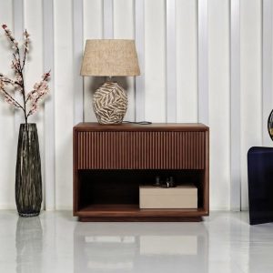 Open Wooden Side Table