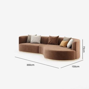 Luxury Curved Velvet Sofa